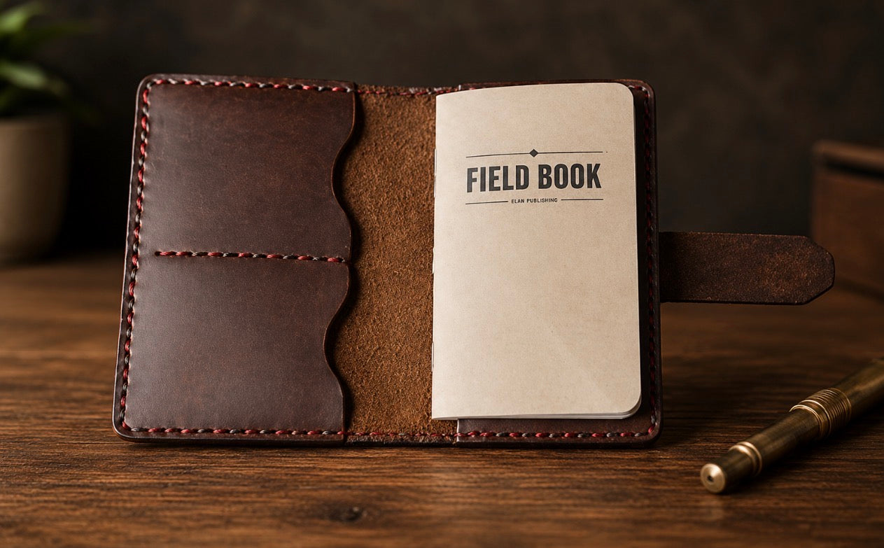 Grain & Grit Leather Co. Handmade Field Notes Cover – Limited Edition 1992 Leather Journal Wallet